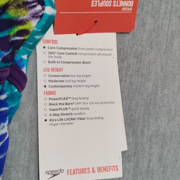 Speedo One Piece Swimsuit Women Plus Size 18 Contemporary Fit Soft Cups Lined - Picture 7 of 16